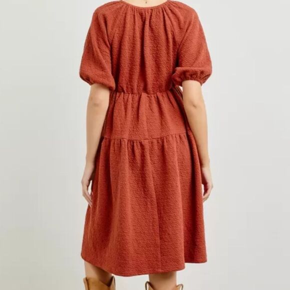Polagram. Elegant Quilted Dress.. Gorgeous Rust Color. Size 2XL. NWT - Picture 2 of 9